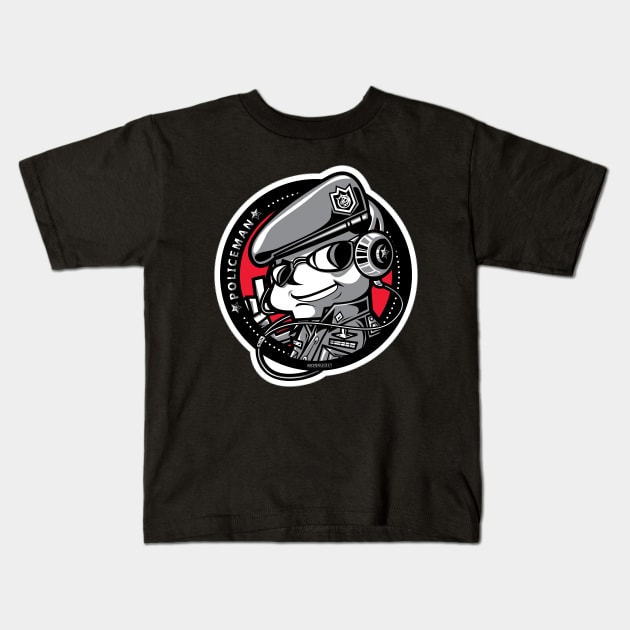 Policeman thai style Kids T-Shirt by Monkiji321